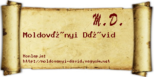 Moldoványi Dávid névjegykártya